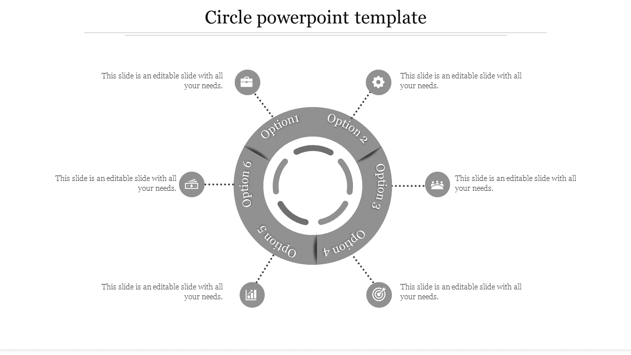 circle powerpoint template-Gray